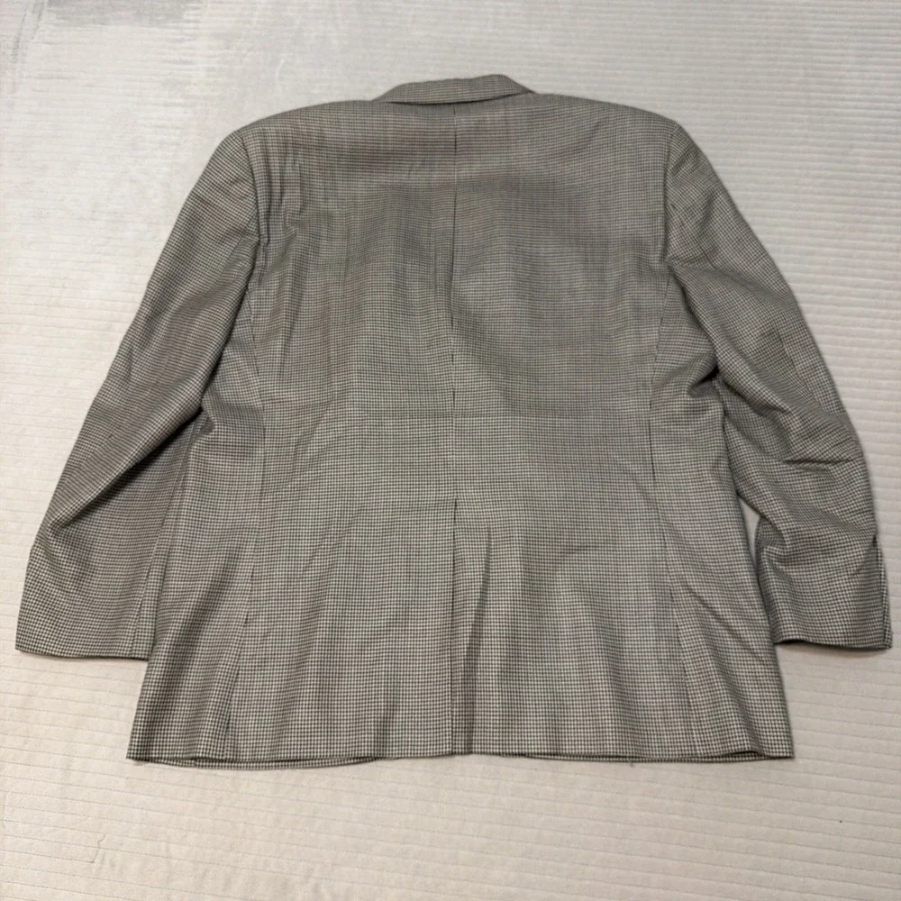 Vintage Polo Ralph Lauren Blazer Jacket Mens Size 46R brown Houndstooth Plaid